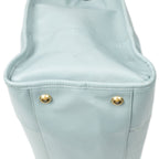Prada Convertible Open Tote Light Blue Saffiano Leather — view 7