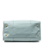 Prada Convertible Open Tote Light Blue Saffiano Leather — view 6