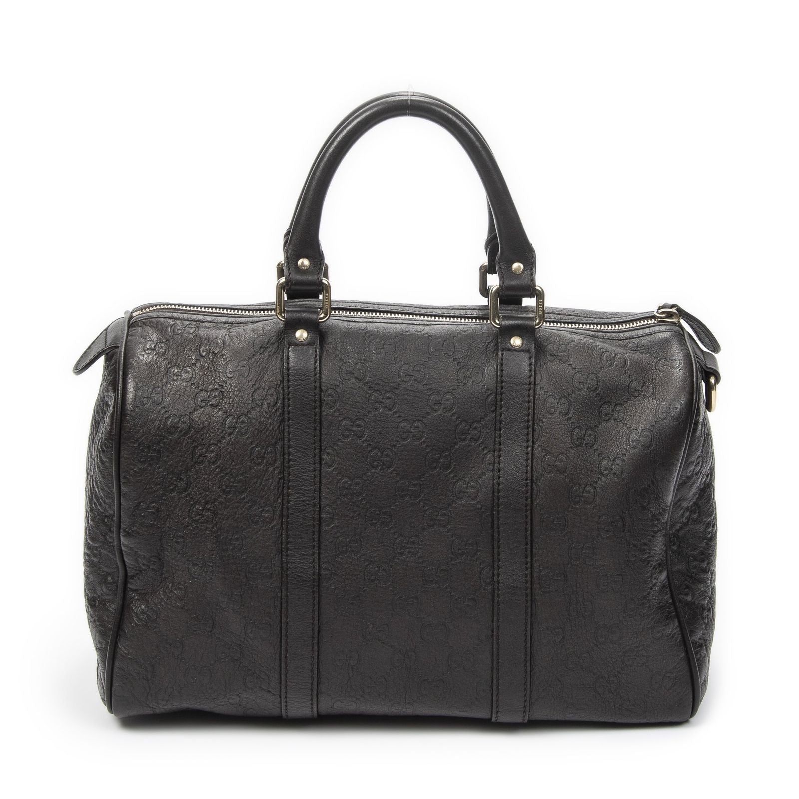Gucci Medium Boston Dark Brown Guccissima Shoulder Bag — view 5