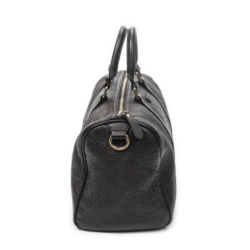 Gucci Medium Boston Dark Brown Guccissima Shoulder Bag — view 4
