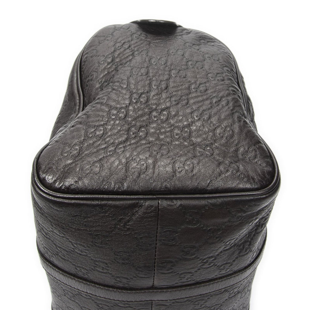 Gucci Medium Boston Dark Brown Guccissima Shoulder Bag — view 8