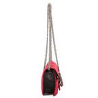 Gucci Mini Crystal Marmont Crossbody Red Black GG Canvas — view 4