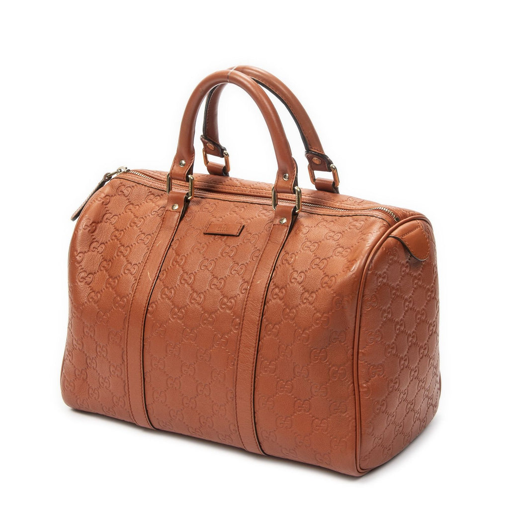 Gucci Medium Boston Orange Guccissima Handbag — view 2