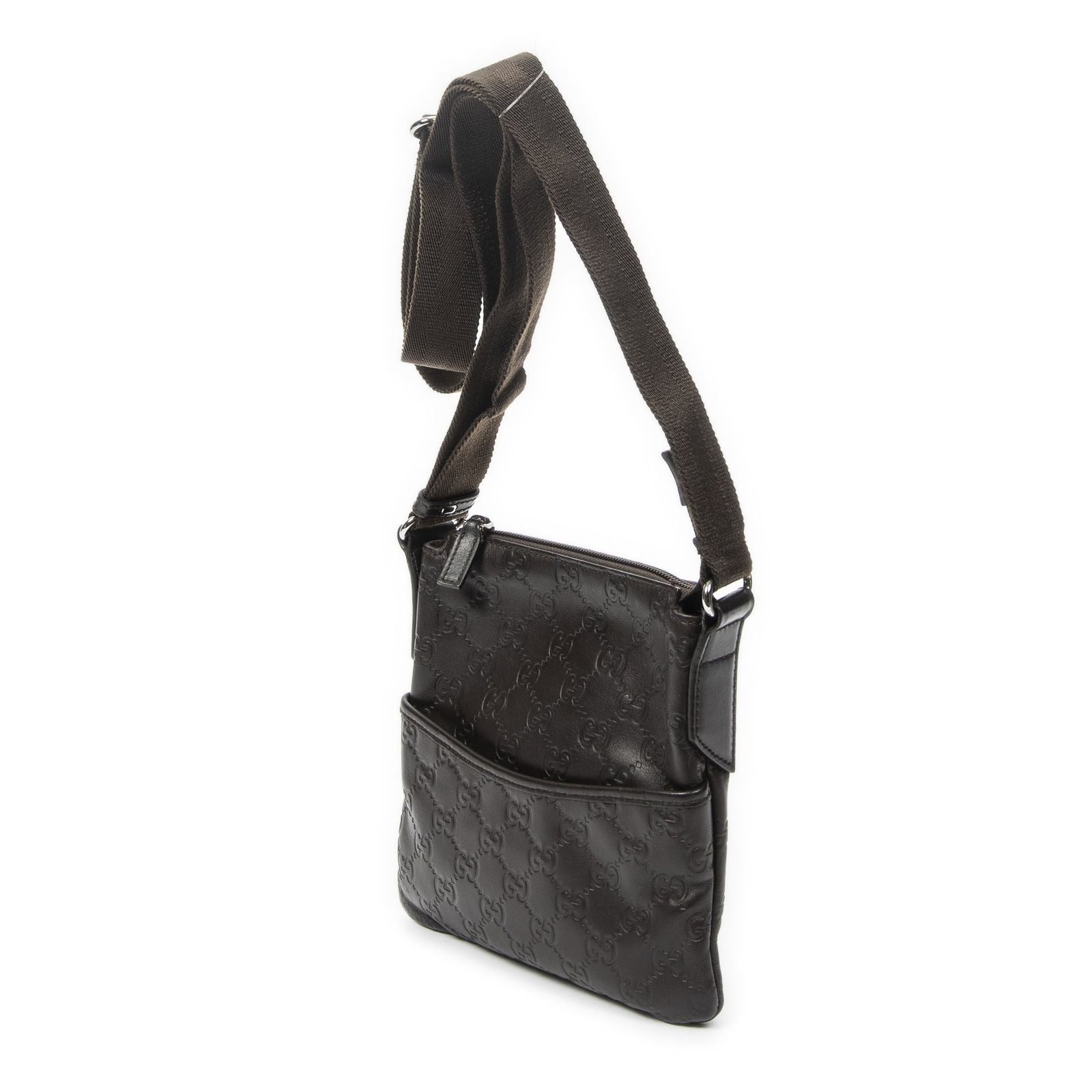 Gucci Zip Messenger Brown Guccissima — view 2