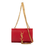 Saint Laurent Mini Tassel Kate Red Smooth Calfskin Shoulder Bag