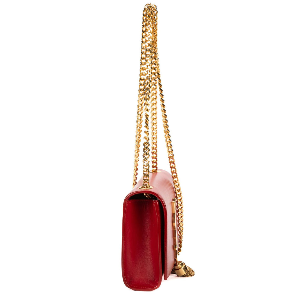 Saint Laurent Mini Tassel Kate Red Smooth Calfskin Shoulder Bag — view 4