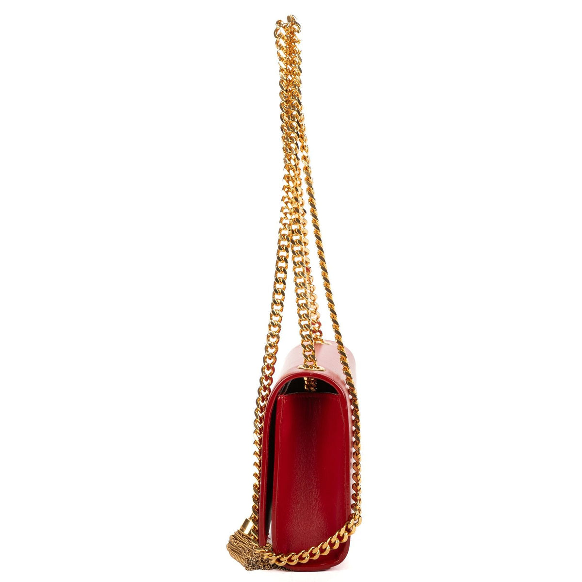 Saint Laurent Mini Tassel Kate Red Smooth Calfskin Shoulder Bag — view 3