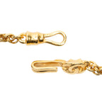 Chanel CC Oval Stone Pendant Brown Gold Plated Necklace — view 3