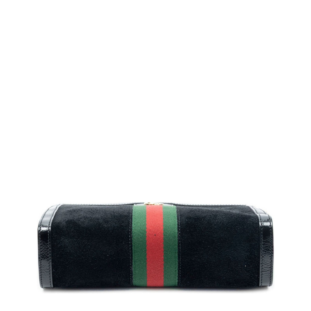 Gucci Small Web GG Ophidia Black Suede Leather Shoulder Bag — view 6