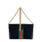 Gucci Small Web GG Ophidia Black Suede Leather Shoulder Bag — view 5