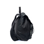 Gucci Drawstring Flap Backpack Black Guccissima Nylon — view 4