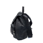 Gucci Drawstring Flap Backpack Black Guccissima Nylon — view 3