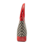 Gucci Zip Shopping Tote Red Black Beige GG Canvas — view 4