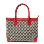 Gucci Zip Shopping Tote Red Black Beige GG Canvas