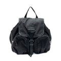 Gucci Drawstring Flap Backpack Black Guccissima Nylon
