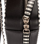 Chanel Small CC Filigree Vanity Case Bag Black White Quilted Cavalli Lambskin — view 8