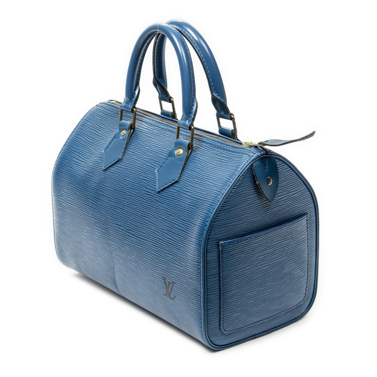 Louis Vuitton Speedy Blue Epi Handbag — view 2