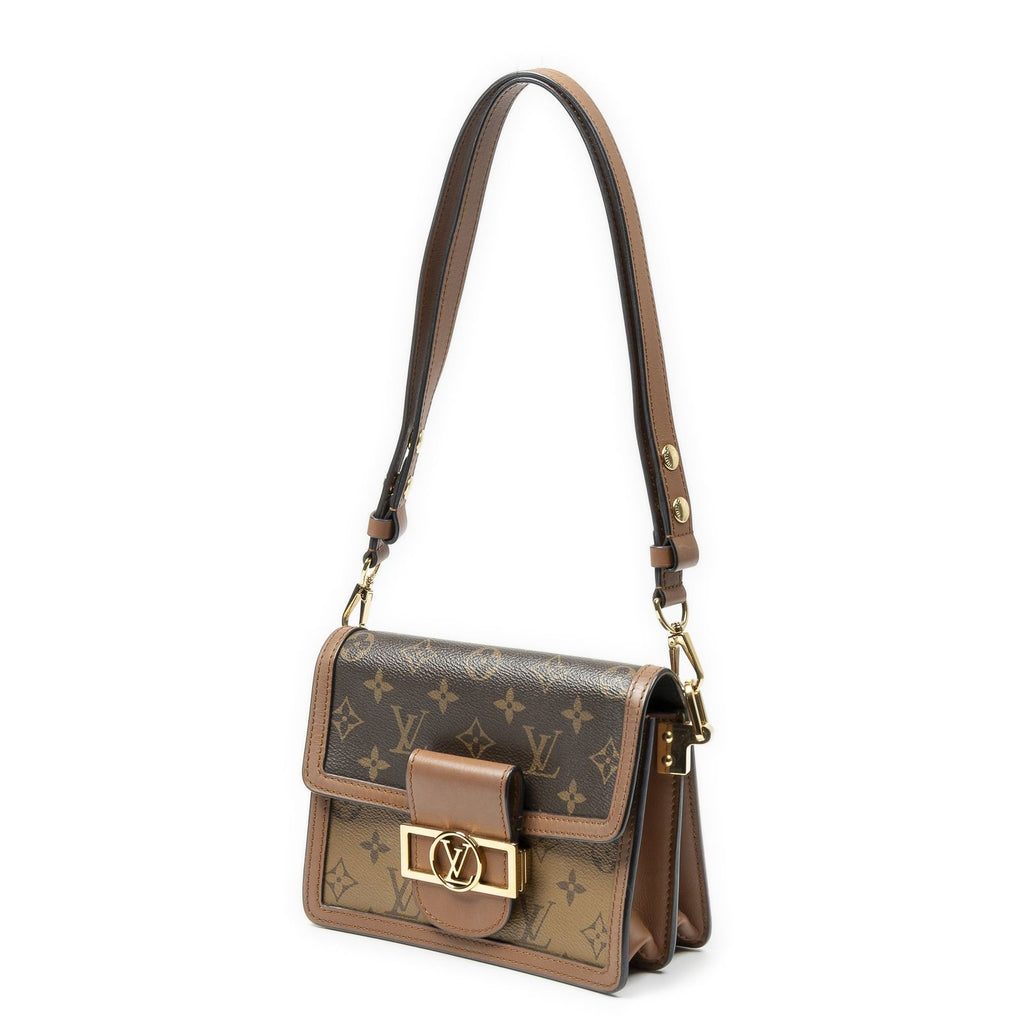 Louis Vuitton Mini Dauphine Brown Monogram Vernis Shoulder Bag — view 2