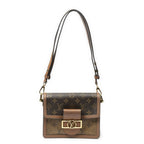 Louis Vuitton Mini Dauphine Brown Monogram Vernis Shoulder Bag