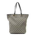 Gucci Vertical Tote Black Beige GG Canvas