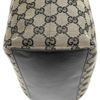 Gucci Vertical Tote Black Beige GG Canvas — view 8