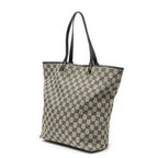 Gucci Vertical Tote Black Beige GG Canvas — view 2