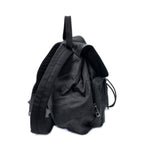 Gucci Drawstring Flap Backpack Black Guccissima Nylon — view 4
