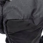 Gucci Drawstring Flap Backpack Black Guccissima Nylon — view 7