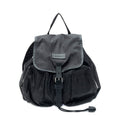 Gucci Drawstring Flap Backpack Black Guccissima Nylon