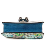 Gucci Medium Floral Dionysus Chain Crossbody Beige Blue Print Supreme Canvas — view 6