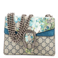 Gucci Medium Floral Dionysus Chain Crossbody Beige Blue Print Supreme Canvas