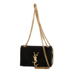 Saint Laurent Kate Tassel Black Suede Leather Shoulder Bag
