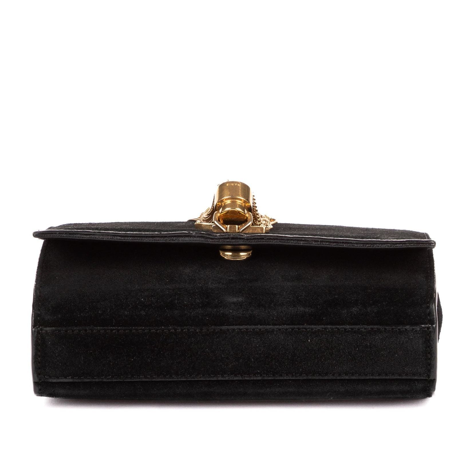 Saint Laurent Kate Tassel Black Suede Leather Shoulder Bag — view 6