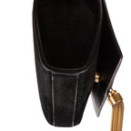 Saint Laurent Kate Tassel Black Suede Leather Shoulder Bag — view 8