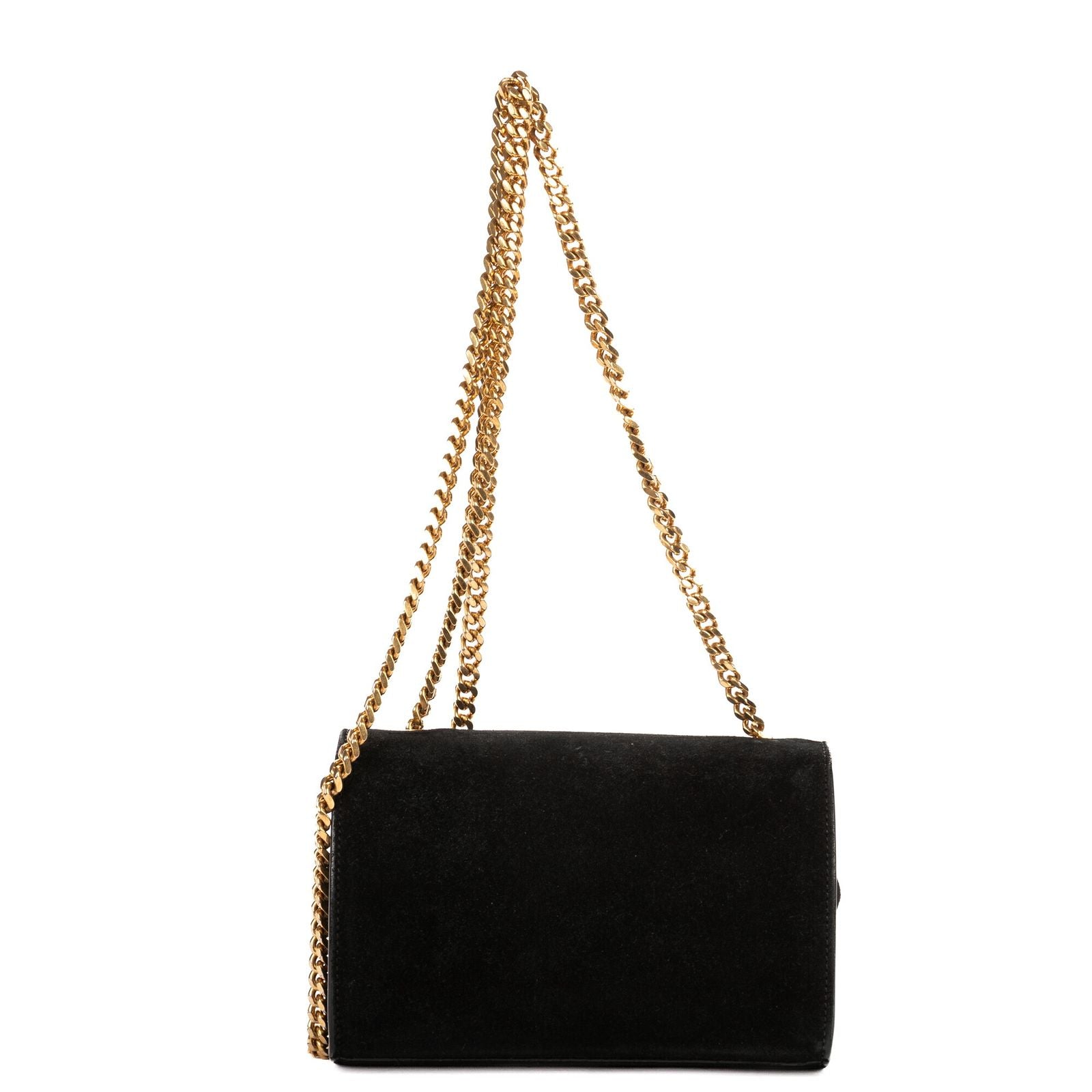 Saint Laurent Kate Tassel Black Suede Leather Shoulder Bag — view 5