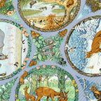 Hermes Pleated Scarf Blue Green Brown Twill Silk — view 3