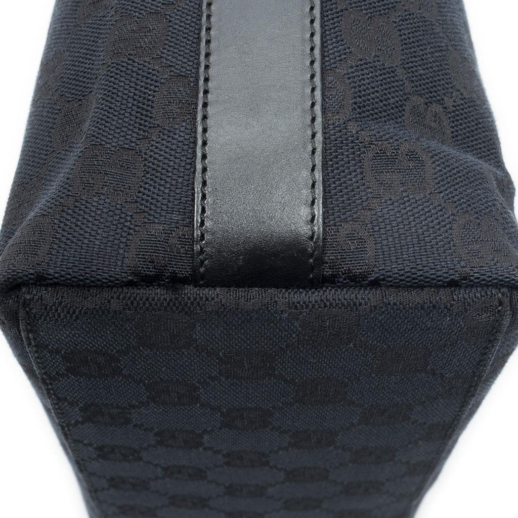 Gucci Vintage Mini Zip Hobo Black GG Canvas — view 8
