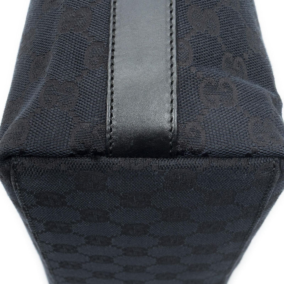 Gucci Vintage Mini Zip Hobo Black GG Canvas — view 8