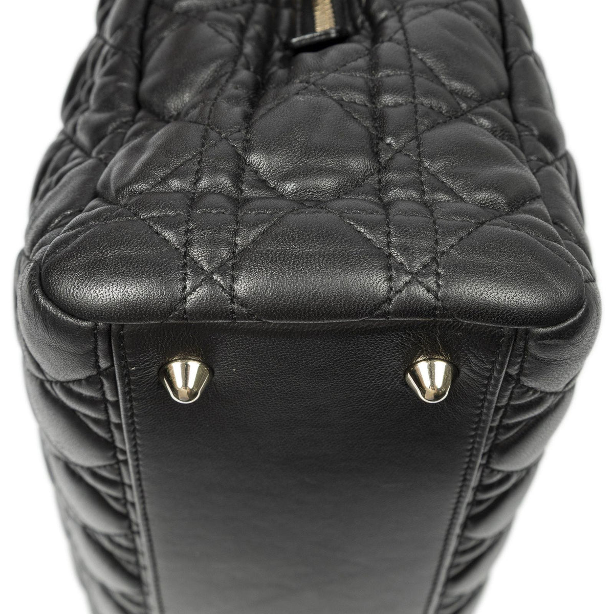 Dior Large Soft Lady Dior Tote Black Kanaj Lambskin Leather — view 8