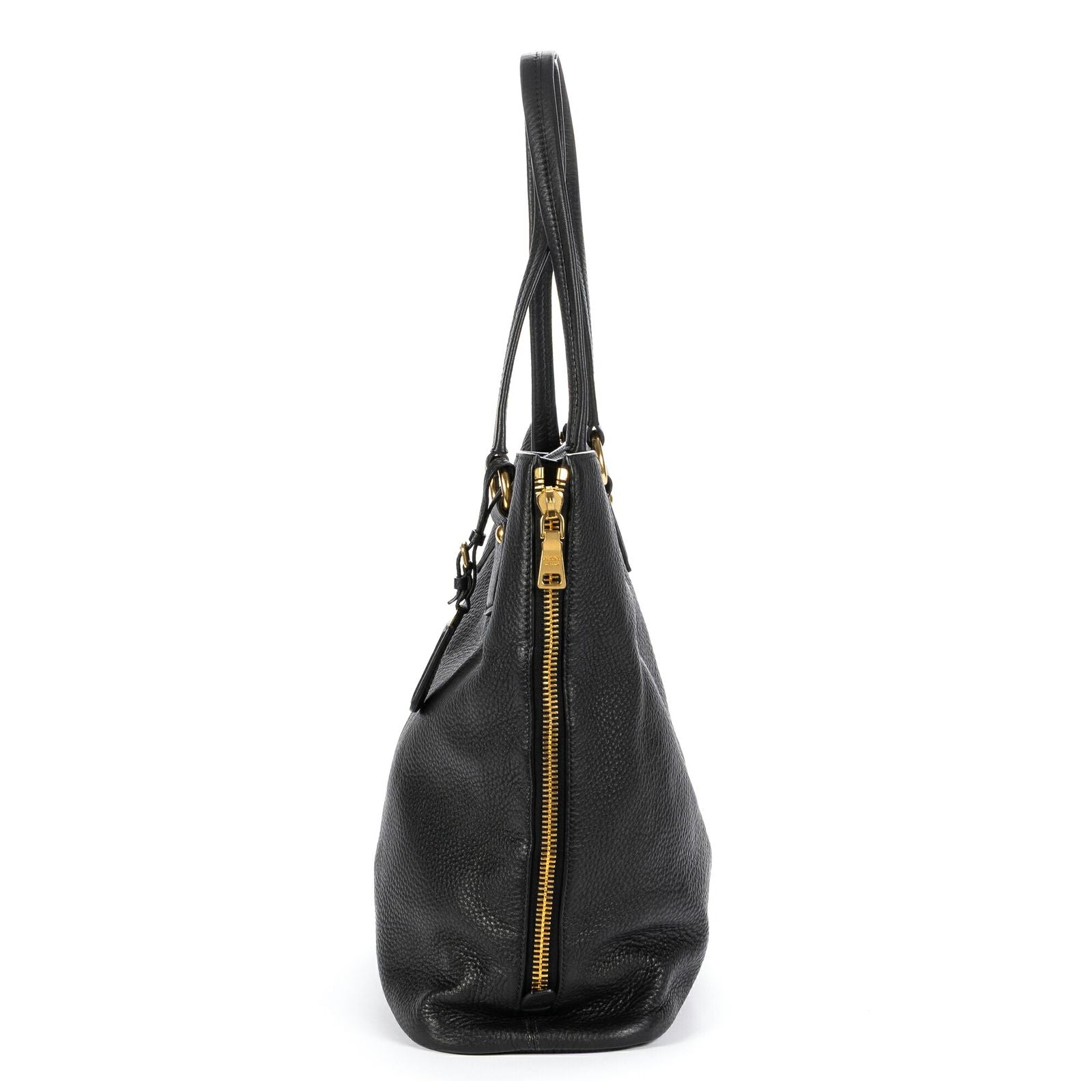 Prada 2-Way Tote Black Vitello Daino — view 3