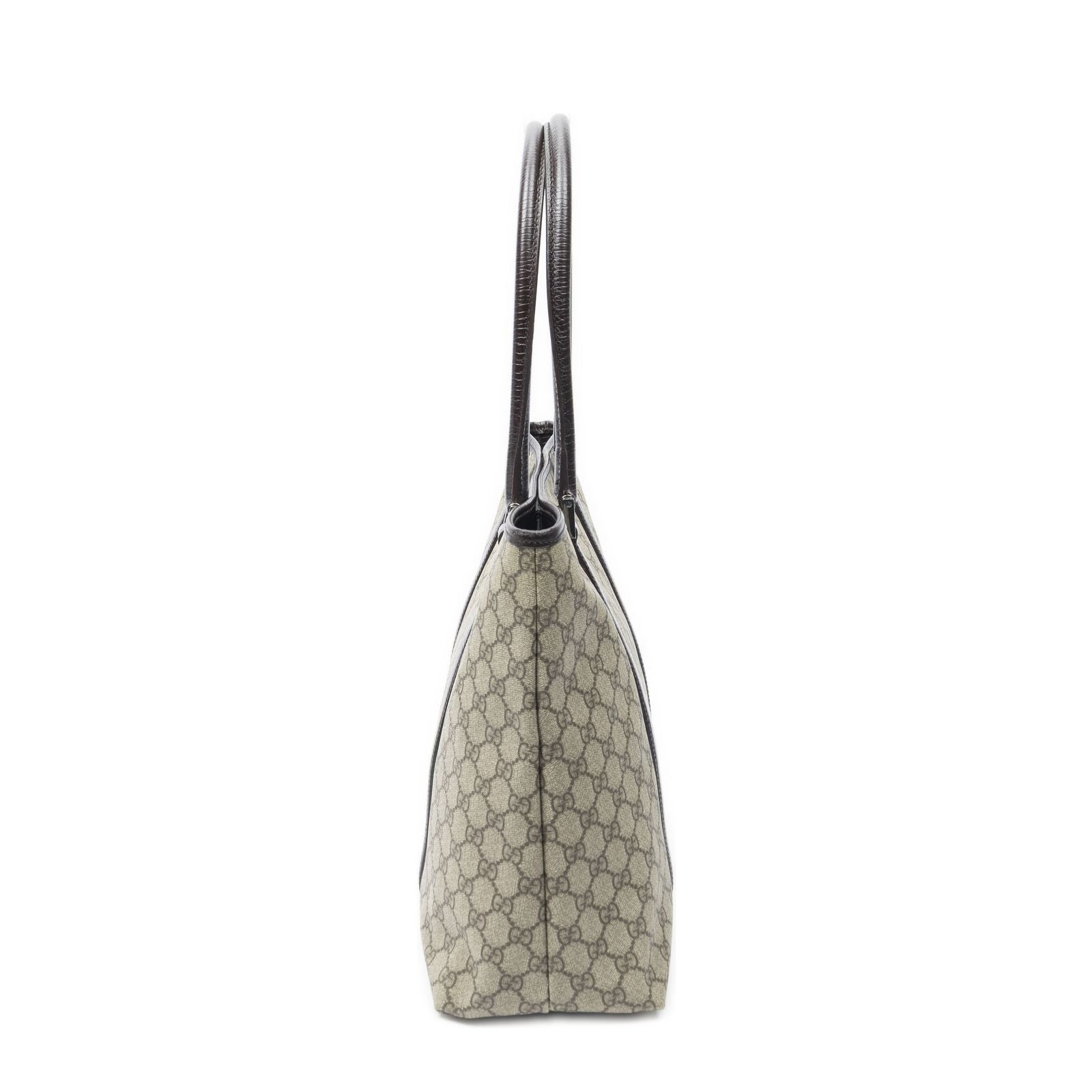 Gucci Large Open Tote Beige Brown GG Canvas — view 4