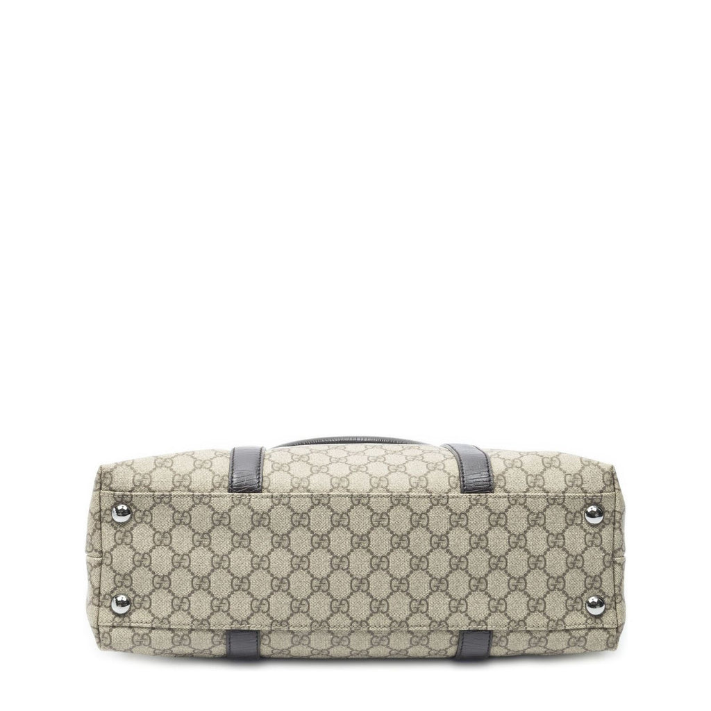 Gucci Large Open Tote Beige Brown GG Canvas — view 6