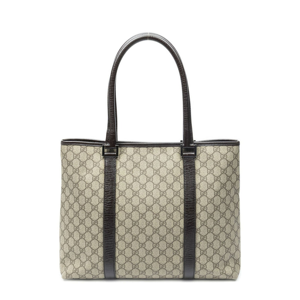 Gucci Large Open Tote Beige Brown GG Canvas — view 5