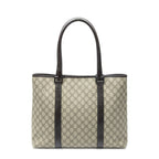 Gucci Large Open Tote Beige Brown GG Canvas — view 5