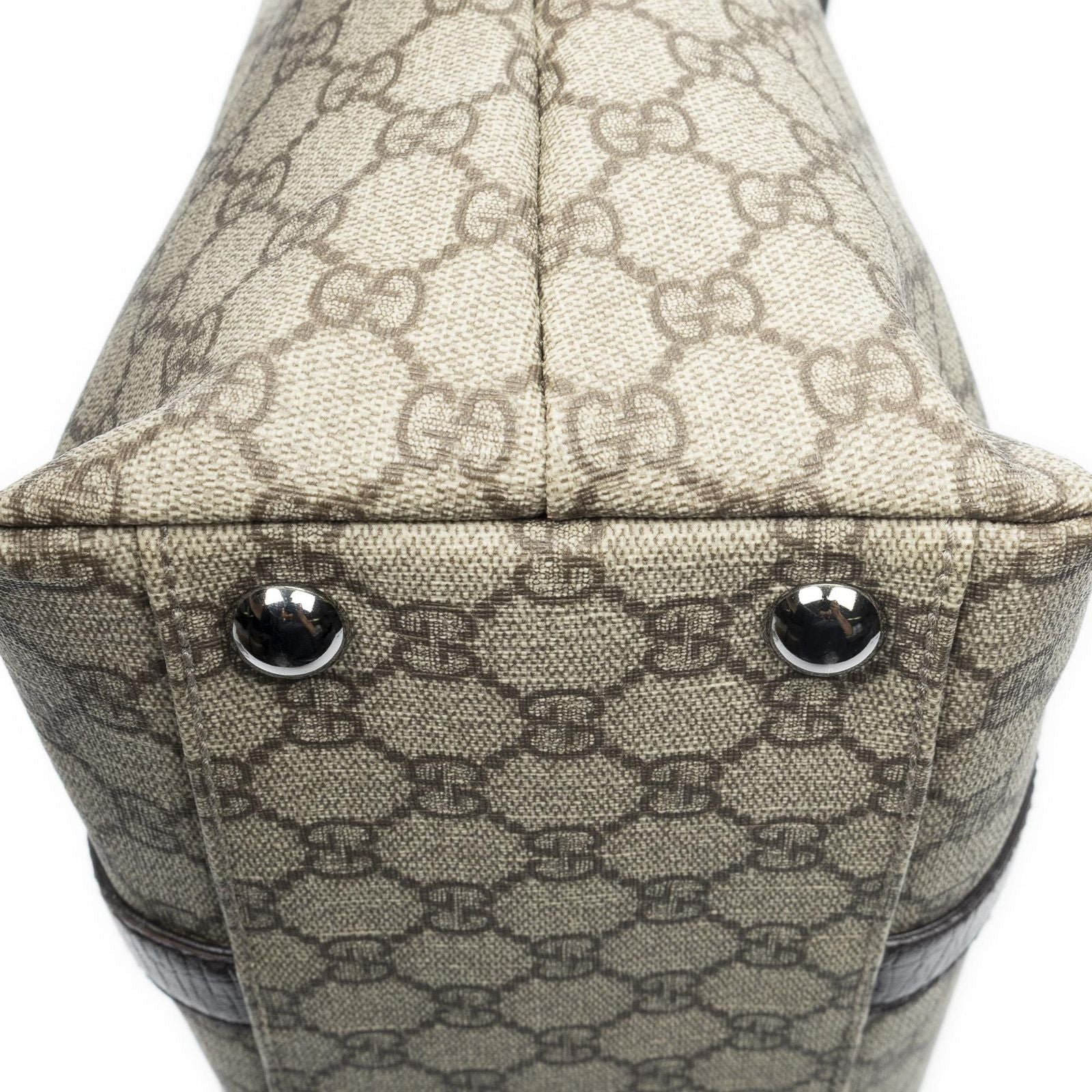 Gucci Large Open Tote Beige Brown GG Canvas — view 7