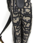 Dior New Saddle Bag Navy Beige Oblique Jacquard Canvas — view 8