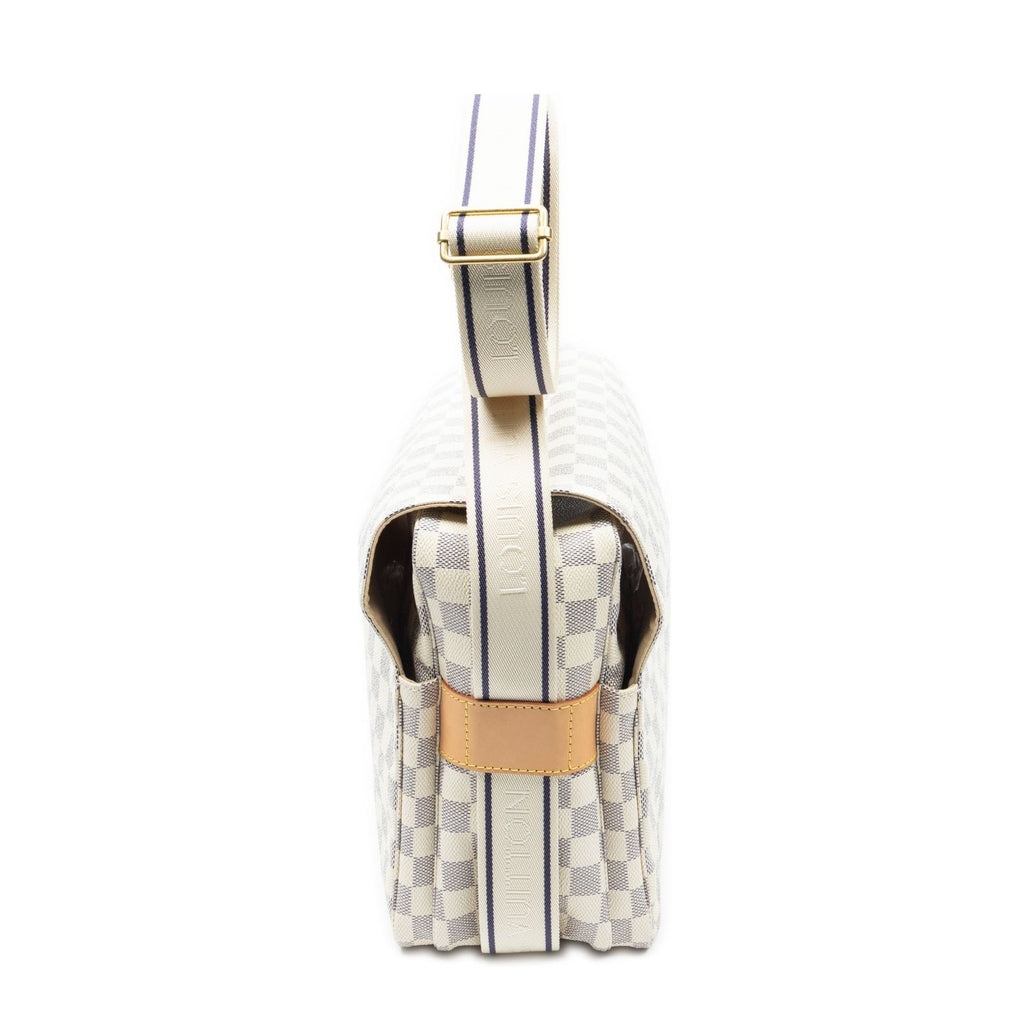 Louis Vuitton Naviglio Ivory Damier Azur Shoulder Bag — view 3