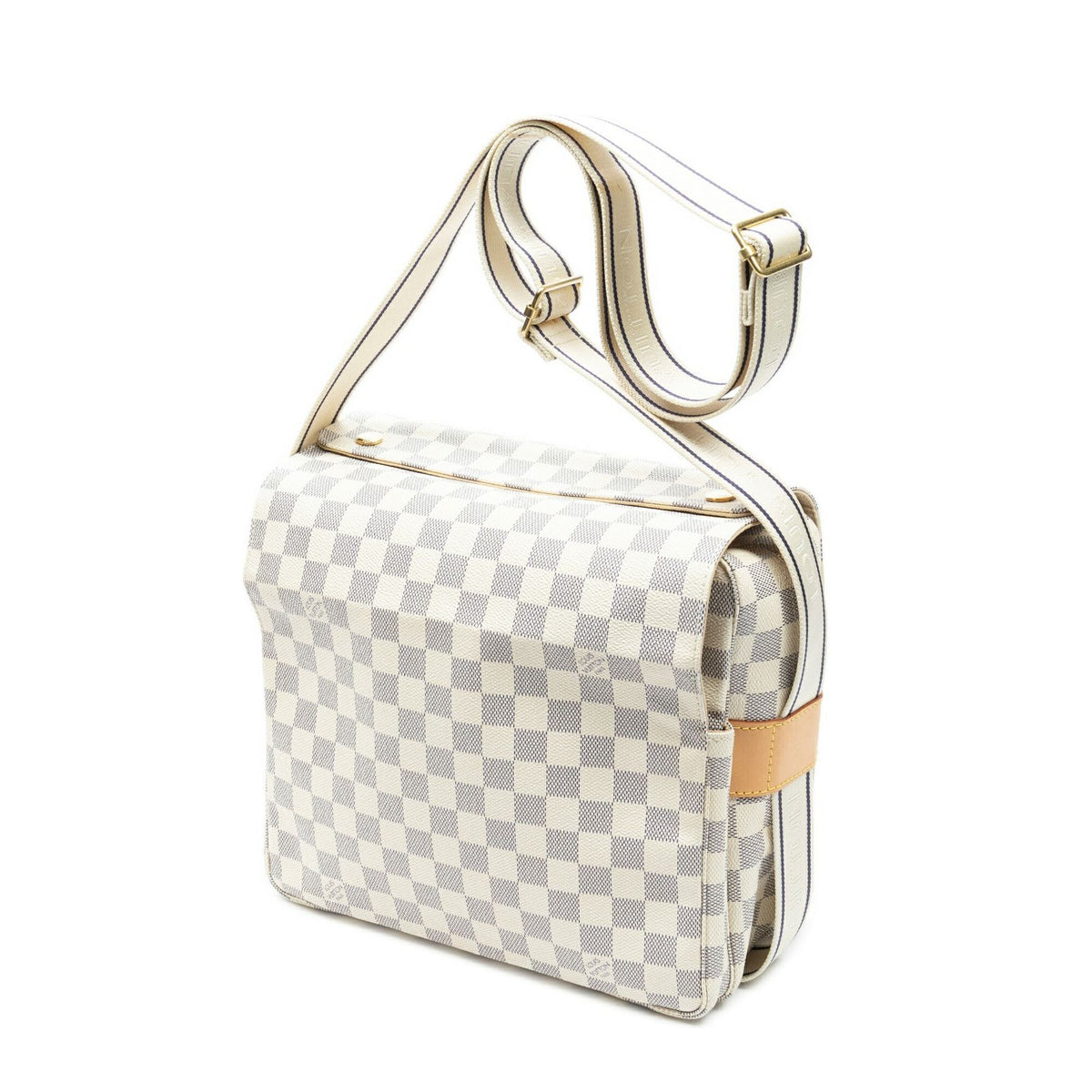 Louis Vuitton Naviglio Ivory Damier Azur Shoulder Bag — view 2
