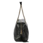 Gucci Soft Shopping Tote Black Grain Calfskin Leather — view 4