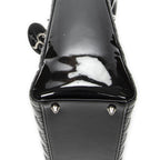 Dior Medium Lady Dior Zip Black Cannage Patent Leather Handbag — view 8